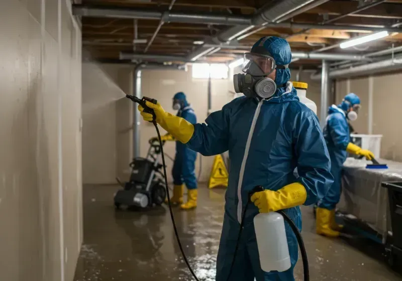 Basement Sanitization and Antimicrobial Treatment process in Sparkill, NY