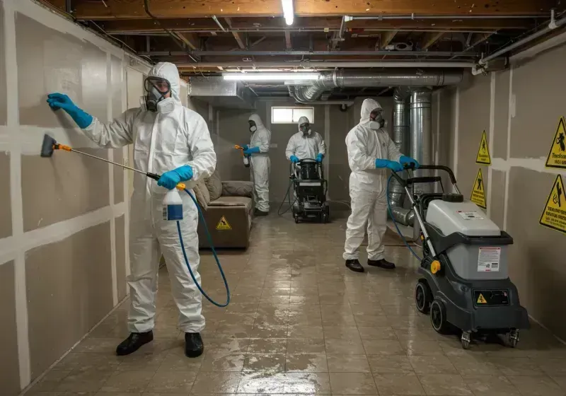 Basement Moisture Removal and Structural Drying process in Sparkill, NY